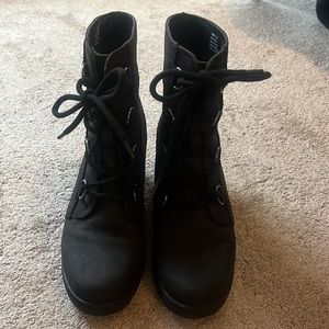 Sonoma wedge lace up boots